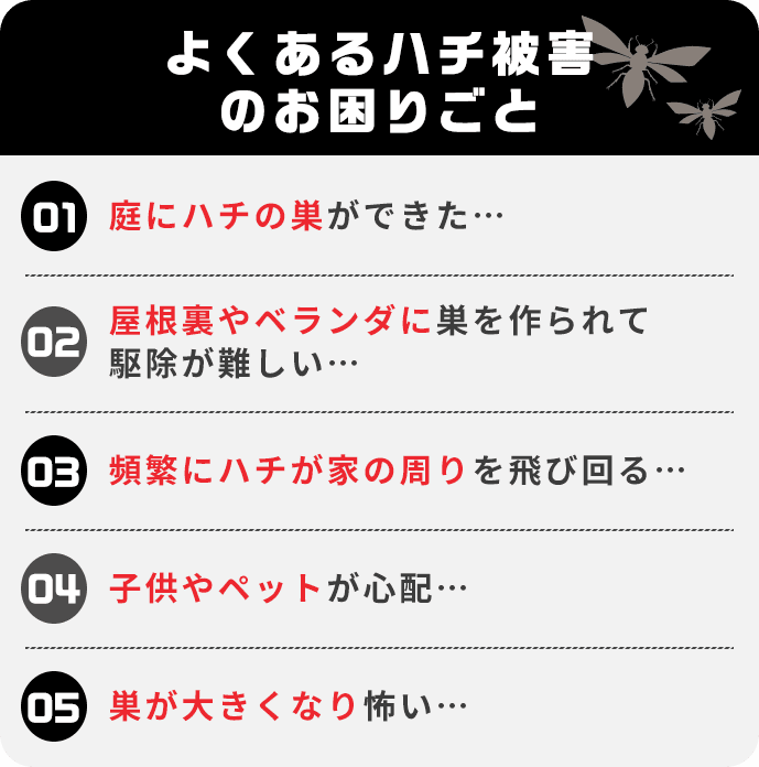 よくあるゴキブリ被害のお困りごと｜大きなゴキブリが出て駆除して欲しい。小さいゴキブリを見かけてたが繁殖している？逃げたゴキブリが見つからず怖い。ゴキブリが繁殖するか不安なので予防と対策をお願いしたい。茶色いゴキブリが何匹も部屋に出る。ゴキブリの死骸が怖いので回収してほしい